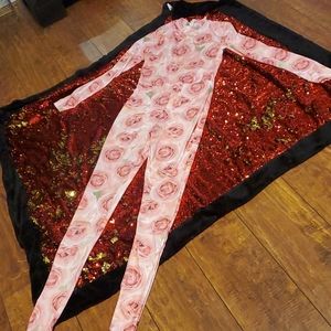 Body suit Rose Pattern
